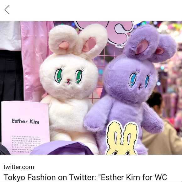 wc x estherlovesyou bunny slippers